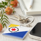 Bonaire Flag Sleutelhanger (Voorkant Rechts)