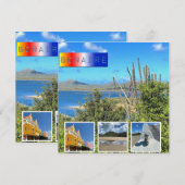 Bonaire Foto Collage platte kaart (Voorkant / Achterkant)