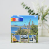 Bonaire Foto Collage platte kaart (Staand voorkant)