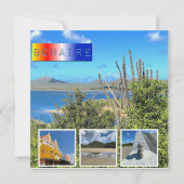 Bonaire Foto Collage platte kaart (Achterkant)