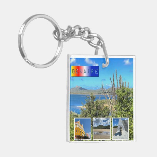 Bonaire fotocollage sleutelhanger (Voorkant Links)