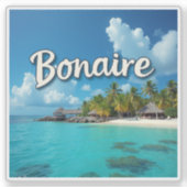 Bonaire Mooie blauwe wateren Sticker (Voorkant)