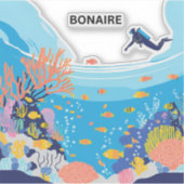Bonaire naturen wonderland sticker (Voorkant)