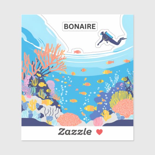 Bonaire naturen wonderland sticker (Vel)