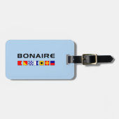 Bonaire Nautical Maritime Sailing Flags Bagagelabel (Voorkant horizontaal)