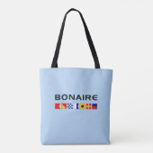 Bonaire Nautical Maritime Sailing Flags Tote Bag (Achterkant)