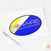 Bonaire Ovale vlag Sticker (Envelop)