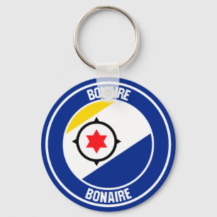 Bonaire Rond Embleem Sleutelhanger