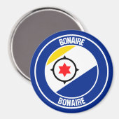 Bonaire Round Emblem Magneet (Voorkant / Achterkant)