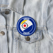 Bonaire Round Emblem Ronde Button 7,6 Cm (In situ)