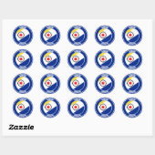 Bonaire Round Emblem Ronde Sticker (Vel)