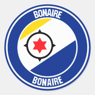 Bonaire Round Emblem Ronde Sticker
