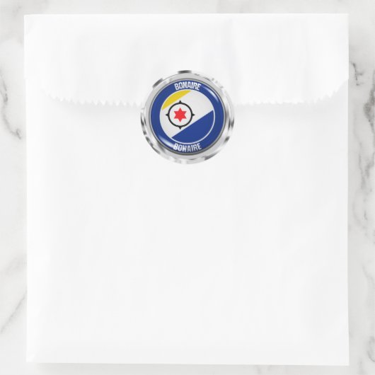 Bonaire Round Emblem Ronde Sticker (Tas)