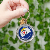 Bonaire Round Emblem Sleutelhanger (Hand)