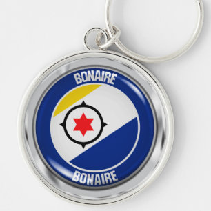 Bonaire Round Emblem Sleutelhanger