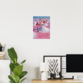 Bonaire roze poster (Thuiskantoor)