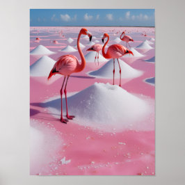 Bonaire roze poster