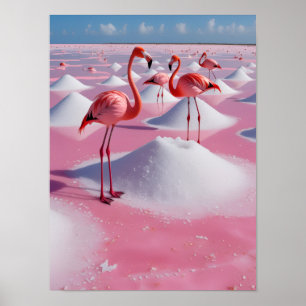 Bonaire roze poster