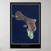 Bonaire Satellite Poster Map (Voorkant)