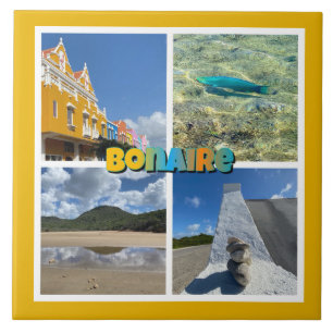 Bonaire Schilderachtig fotocollage Tegeltje