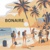 Bonaire schoonheid wacht sticker (Voorkant)