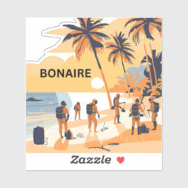 Bonaire schoonheid wacht sticker