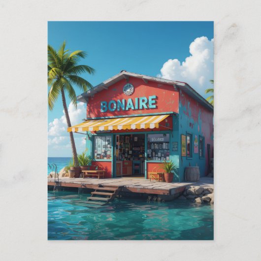 Bonaire snackshop briefkaart (Voorkant)