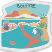 Bonaire snorkel locatie sticker (Voorkant)