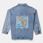 Bonaire snorkel locaties denim jacket (Achterkant)