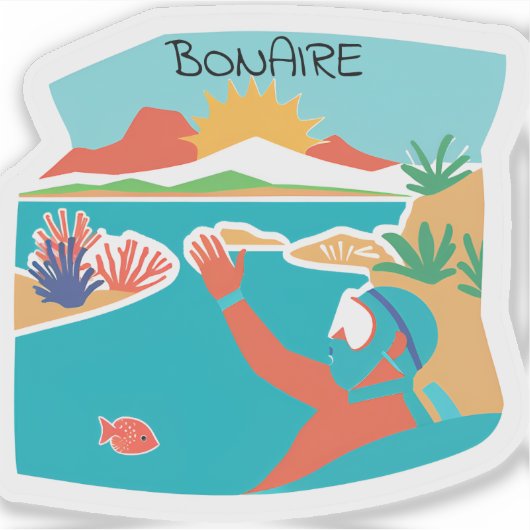 Bonaire snorkelsite sticker (Voorkant)