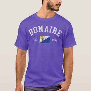 Bonaire Throwback Flag Mannen vrouwen Cruise Vakan T-shirt