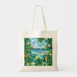 Bonaire Tropische Flamingo Oceaan Tote Bag
