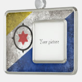 Bonaire Verzilverd Omlijst Ornament (Links)