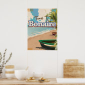 Bonaire vintage poster art. (Keuken)