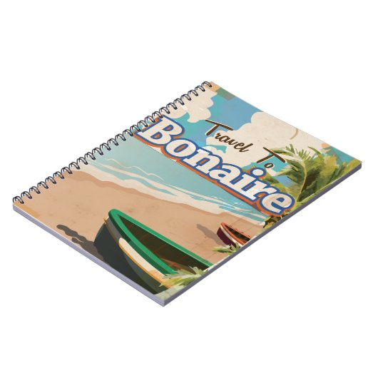 Bonaire vintage poster art. notitieboek (Linkerzijde)