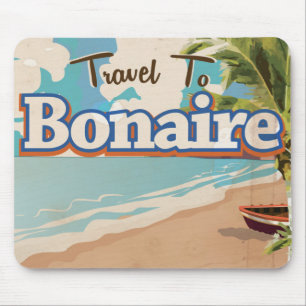 Bonaire vintage reisaffiche kunst. muismat