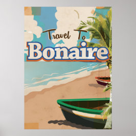 Bonaire vintage reisposter kunst. poster