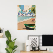 Bonaire vintage reisposter kunst. poster (Thuiskantoor)