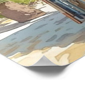 Bonaire vis hut poster (Hoek)
