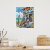 Bonaire vis hut poster (Keuken)