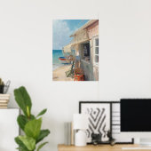 Bonaire vis hut poster (Thuiskantoor)