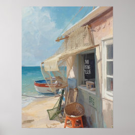Bonaire vis hut poster