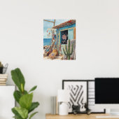 Bonaire visshack uitverkocht poster (Thuiskantoor)