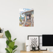 Bonaire visshack uitverkocht poster (Thuiskantoor)