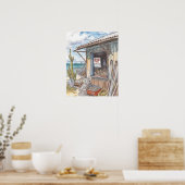 Bonaire visshack uitverkocht poster (Keuken)