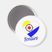 Bonaire Vlag Hart Magneet (Voorkant / Achterkant)
