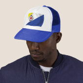 Bonaire Vlag Hoed Trucker Pet (In situ)