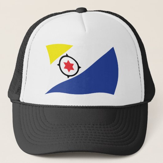 Bonaire Vlag Hoed Trucker Pet (Voorkant)