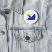Bonaire Vlag Knop Ronde Button 5,7 Cm (In situ)