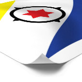 Bonaire Vlag Poster Print (Hoek)